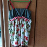 Kleid 36-38 Babydoll boho Folklore unikat Mohnblümen floral Mitte - Wedding Vorschau