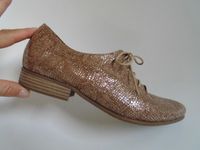 NEU! Tamaris Gr 38 Echt Leder Schnürer Halbschuhe Golden Glitzer Bayern - Bad Kissingen Vorschau