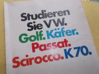 VW GOLF 1 KÄFER SCIROCCO PASSAT PROSPEKT 1974 Koblenz - Urbar Vorschau