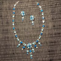 Collier und Ohrringe mit geschliffenen blauen Glaskristallen Häfen - Hohentorshafen Vorschau