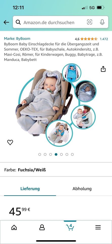 Einschlagdecke Babyschale/Kinderwagen in Goslar
