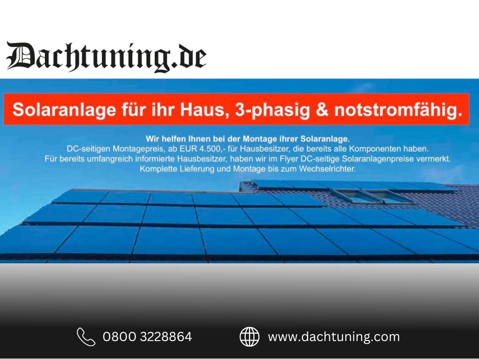 8 kWp Solaranlage, Photovoltaikanlage, Dachtuning.de in Schwaan