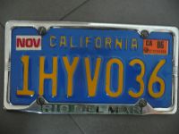 USA Nummernschild/Kennzeichen California blau 86 Kiel - Russee-Hammer Vorschau