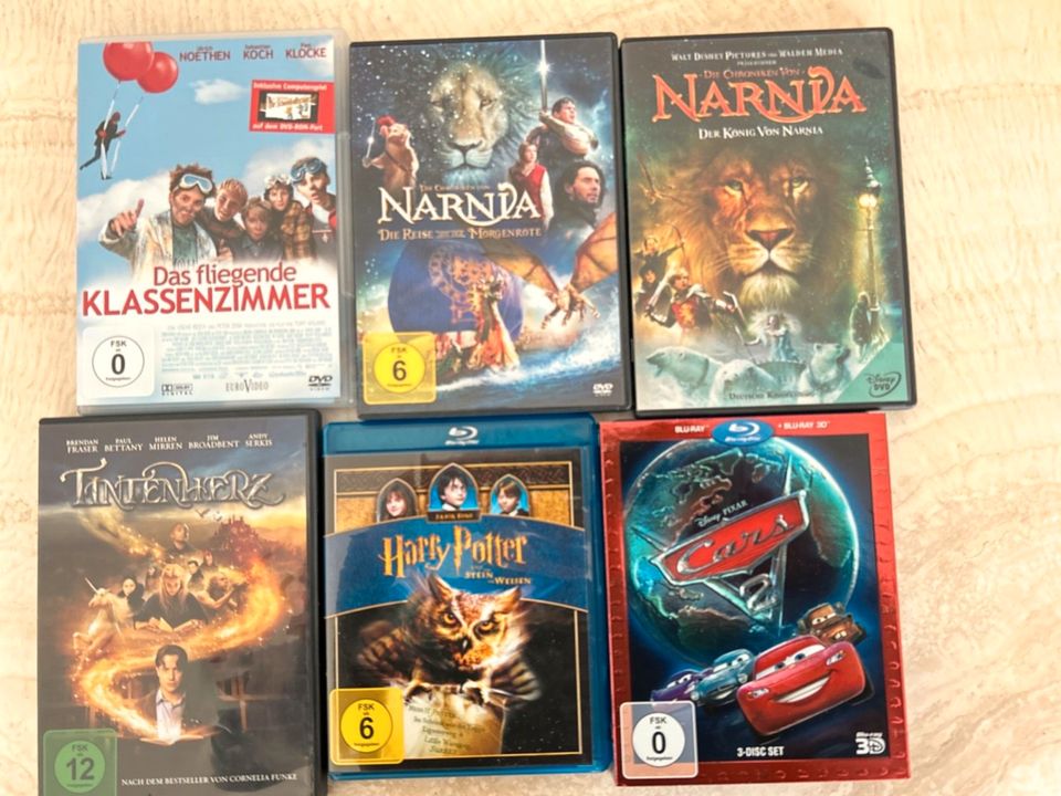 Diverse Kinder DVDs/Blue Ray Discs als Paket zu verschenken in Hünstetten