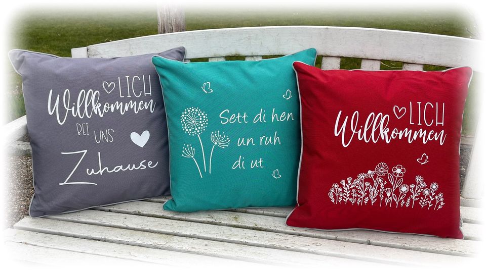 Outdoor Kissen, Kissen für draußen, Geschenk, personalisiert in Garrel