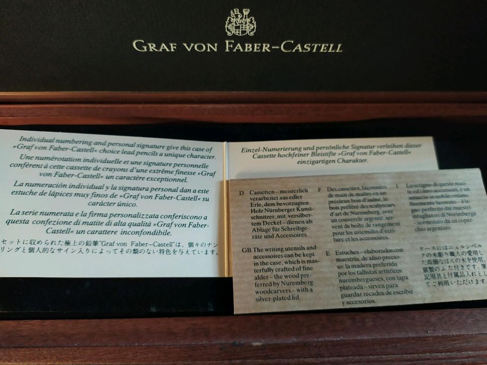 Graf von Faber-Castell mit Certificate No. Bleistifte Cassette in Bad Segeberg