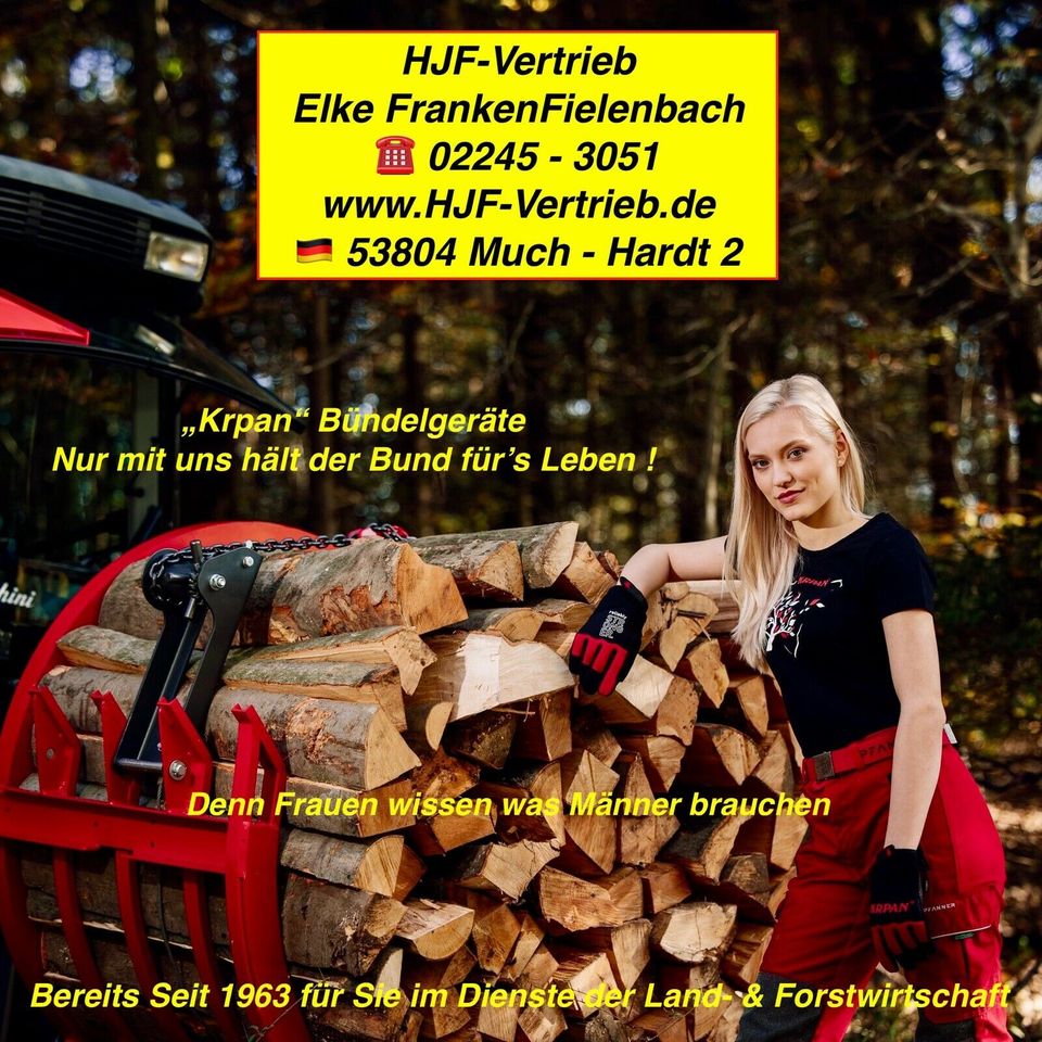 ⚠️ Krpan® PD 1200 M pro mech. Brennholz Kaminholz Bündelgerät  ⚠️ in Much