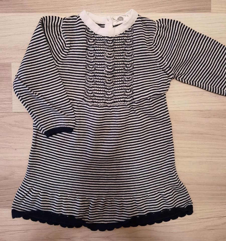 süßes Kleid schwarz-weiß gestreift *Topomini* Gr. 80 in Ibbenbüren