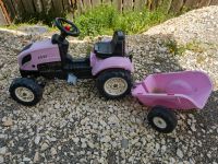 Pedalen traktor rosa mit Anhänger Bayern - Ichenhausen Vorschau