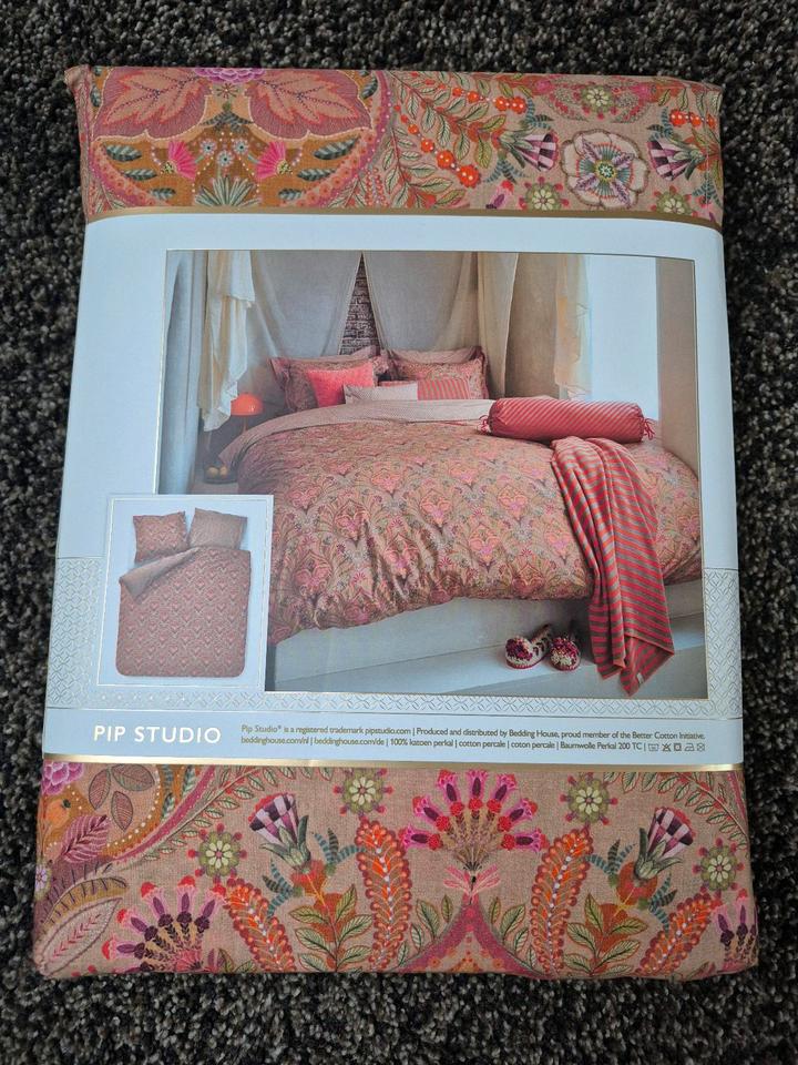 NEU Pip Studio Bettwäsche Alba blau khaki 155x200 o. 200x200 cm in Wetschen