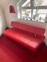 Schickes rotes Designer Sofa umklappbar als Bett Freiburg im Breisgau - Wiehre Vorschau