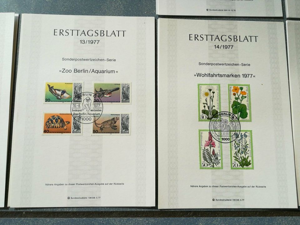 DBP Berlin Ersttagsblätter Jahrgang 1977 komplett Bundespost ETB in Wollmerath