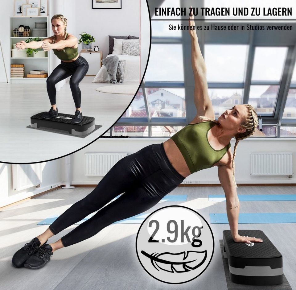 Aerobic Stepper Steppbrett 3 Stufen Fitness Sport Anti-Rutsch in Niederzier