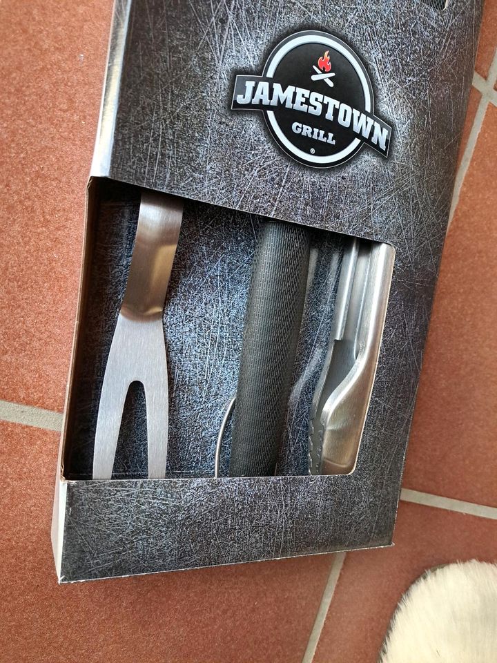 Jamestown Grillbesteck 3 Teile Edelstahl NEU !! in Gechingen