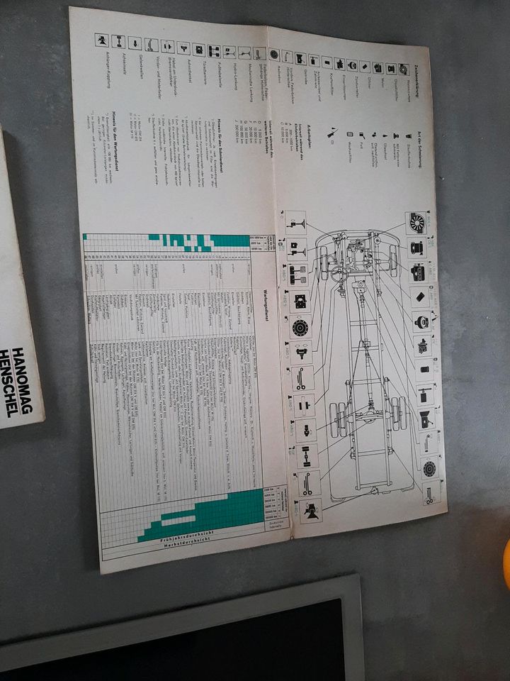 Hanomag Henschel F 40 KA B Betriebsanleitung Wartungsplan Service in Bünde