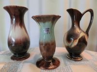 50er Jahre Vintage Drei Vasen Keramik mit Laufglasur Nordrhein-Westfalen - Detmold Vorschau