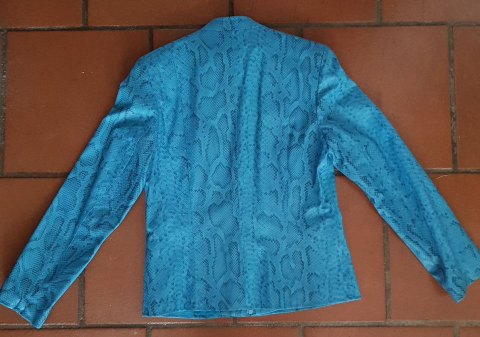 TOPP Lederjacke Türkis Blouson Animalprint Gr. 36 neu ungetr. in Neufahrn