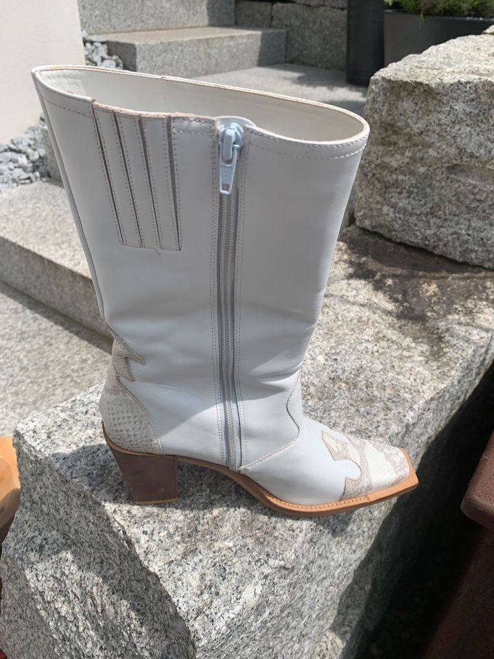 Cowboystiefel weiss neu (1 x getragen) in Reisbach