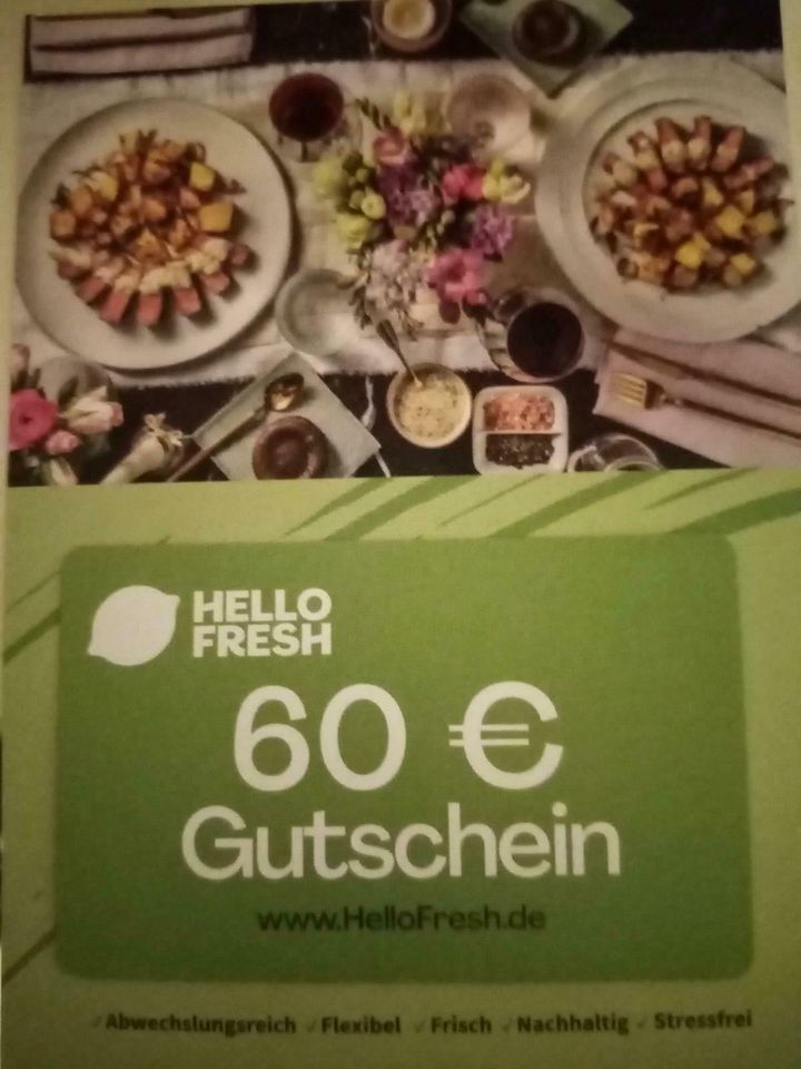 Gutschein Hello Fresh Wert 60 Euro in Mörfelden-Walldorf