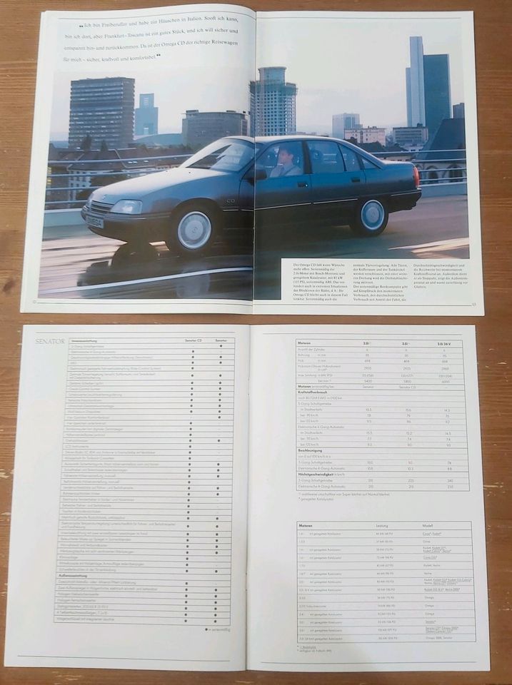 Prospekt Opel 1989 Corsa A Kadett E GSi Vectra Omega Speedster in Hannover