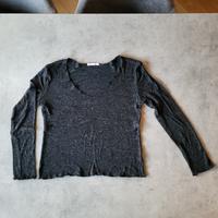 Hailys Strickpulli Gr. M anthrazit meliert V-Ausschnitt Langarm Saarland - Homburg Vorschau