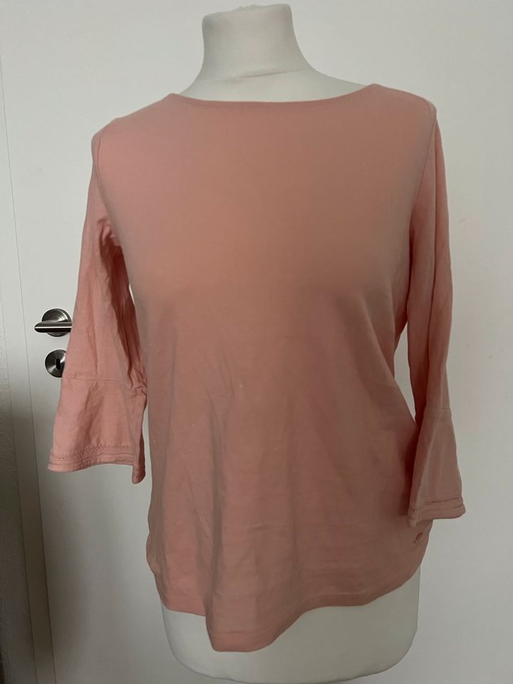 Tom Tailor Shirt rosa Trompetenärmel S 36 t-Shirt in Edingen-Neckarhausen