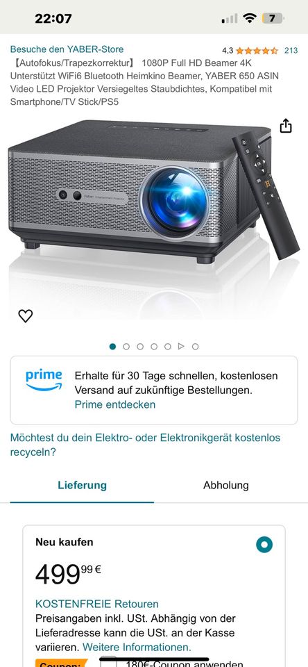 Ace K1 Projector/Beamer in Mönchengladbach