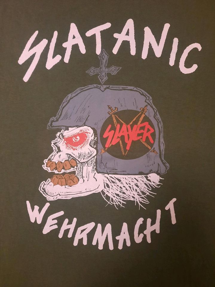 SLAYER "Slatanic Wehrmacht" Tour Shirt Oliv M in Ganderkesee