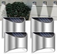 4x LED Solarleuchten Wandlampen Zaunleuchte Gartenleuchte Außen Hessen - Bebra Vorschau