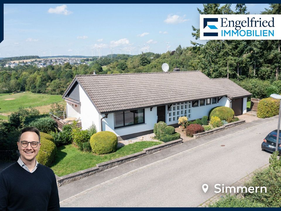 Stilvoller Bungalow mit einzigartigem Ausblick ins Tal vom Logenplatz-Balkon (käuferprovisionsfrei) in Simmern