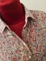 Eterna Bluse 46 100% BW rot gemustert Essen-West - Frohnhausen Vorschau