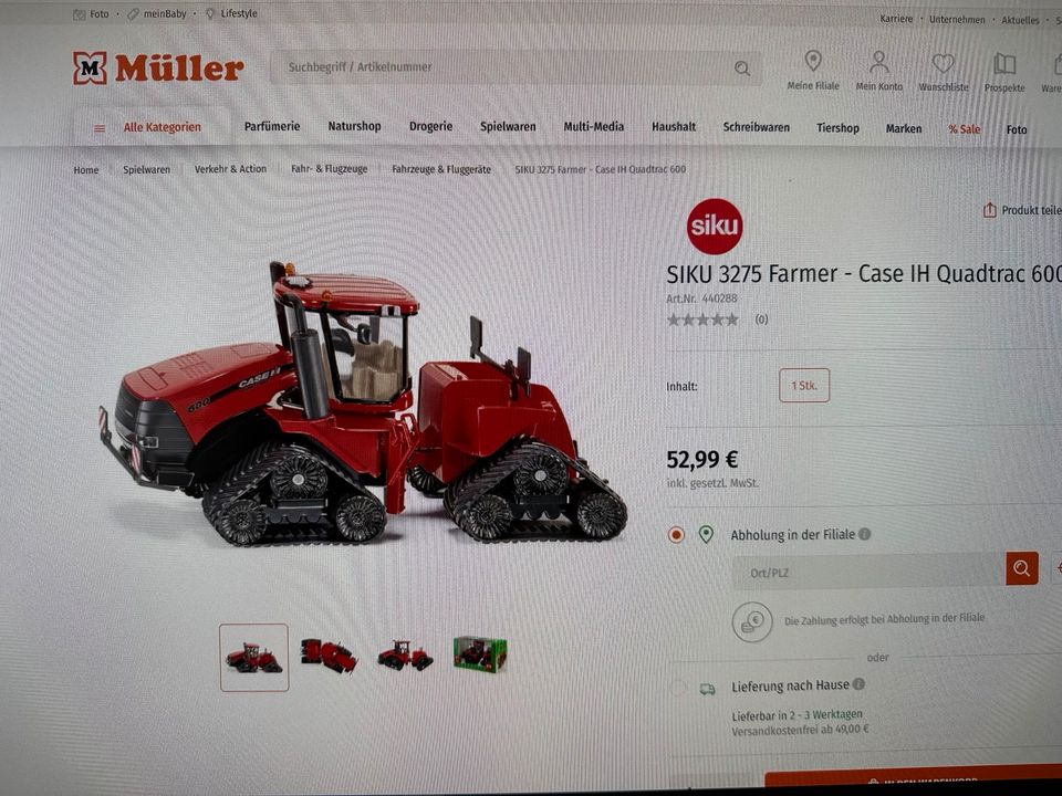 Siku 3275 Schlepper mit Krampe Mulde 3999 1:32 in Tanne