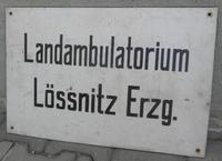 altes DDR Schild Landambulatorium Lössnitz Erzgebirge Türschild Sachsen - Roßwein Vorschau