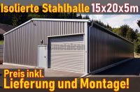 15x20x5m Isolierte Stahlhalle - Gewerbehalle Werkstatt Lagerhalle Baden-Württemberg - Renningen Vorschau