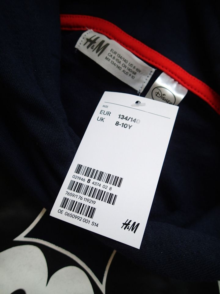 Hoodie Mickey Maus Gr. 134 140 H&M dunkelblau OVP mit Etikett in Rosenheim