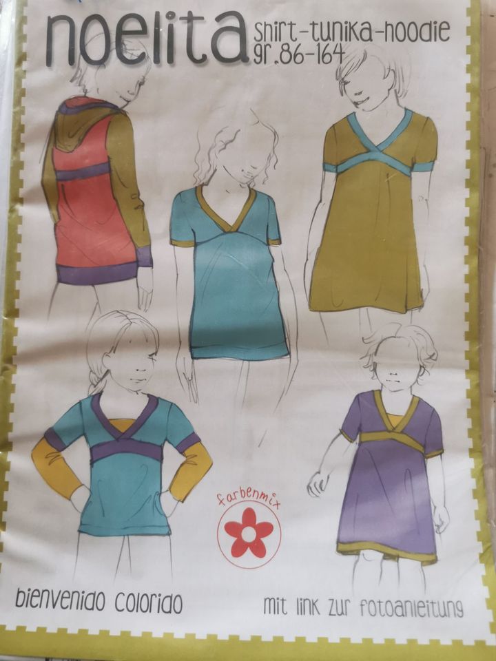 Schnittmuster Shirt "noelita" von Bienvenido colorida Gr, 84-164 in Datteln