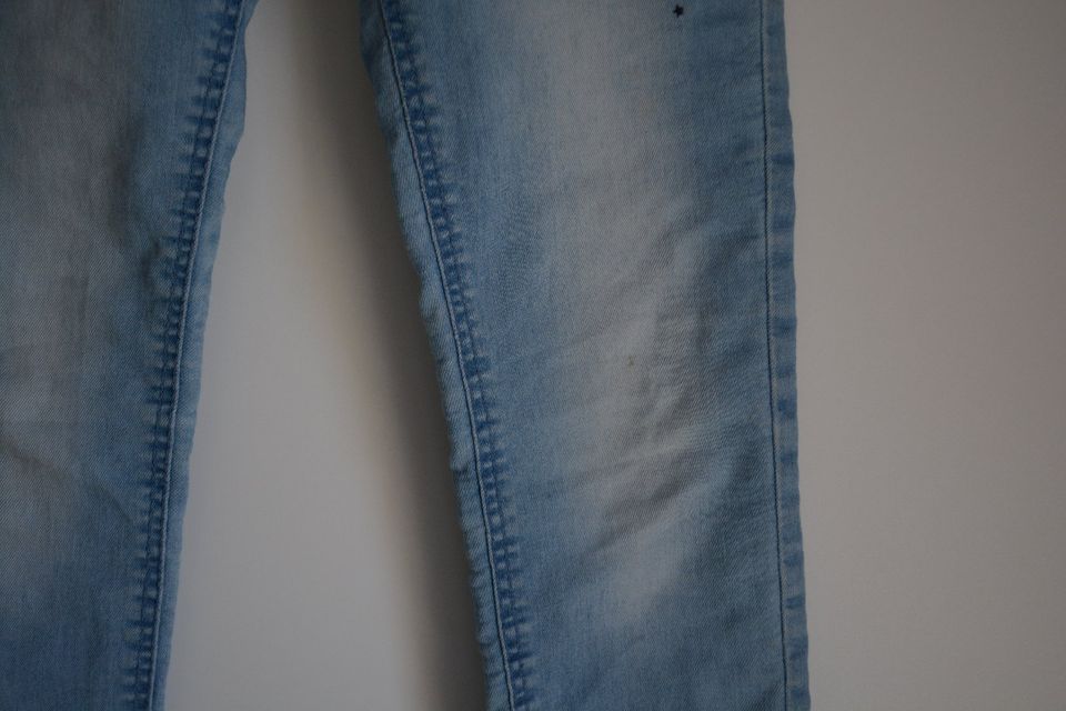 Mädchen Jeans Hose dopodopo Gr. 128 blau Verstellbund Einhorn in Freyung