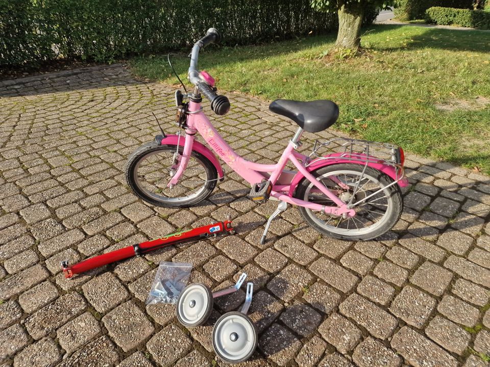 PUKY 16 Zoll Kinderfahrrad incl. Trail-Gator und Stützräder in Wipperfürth