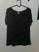 Damen Shirt T-Shirt Schwarz mit Perlen Gr. L Bayern - Frasdorf Vorschau