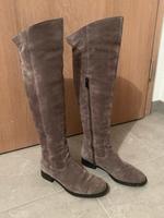 Stiefel Overknee grau Leder Größe 36 Bayern - Ingolstadt Vorschau