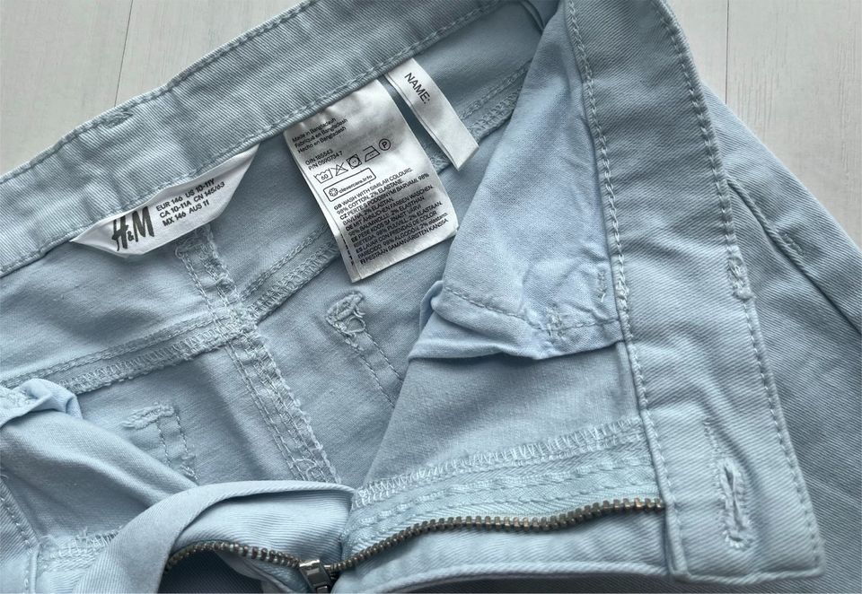 H&M 7/8 Hose Jeans hellblau Mädchen Gr 146 in Langenfeld