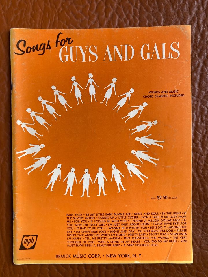 Songs for Guys and Gals Songbook Original Vintage USA 60er Songs in Möckmühl