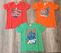 3er Set T-Shirts 110/116 rot grün orange Sommer Niedersachsen - Dornum Vorschau