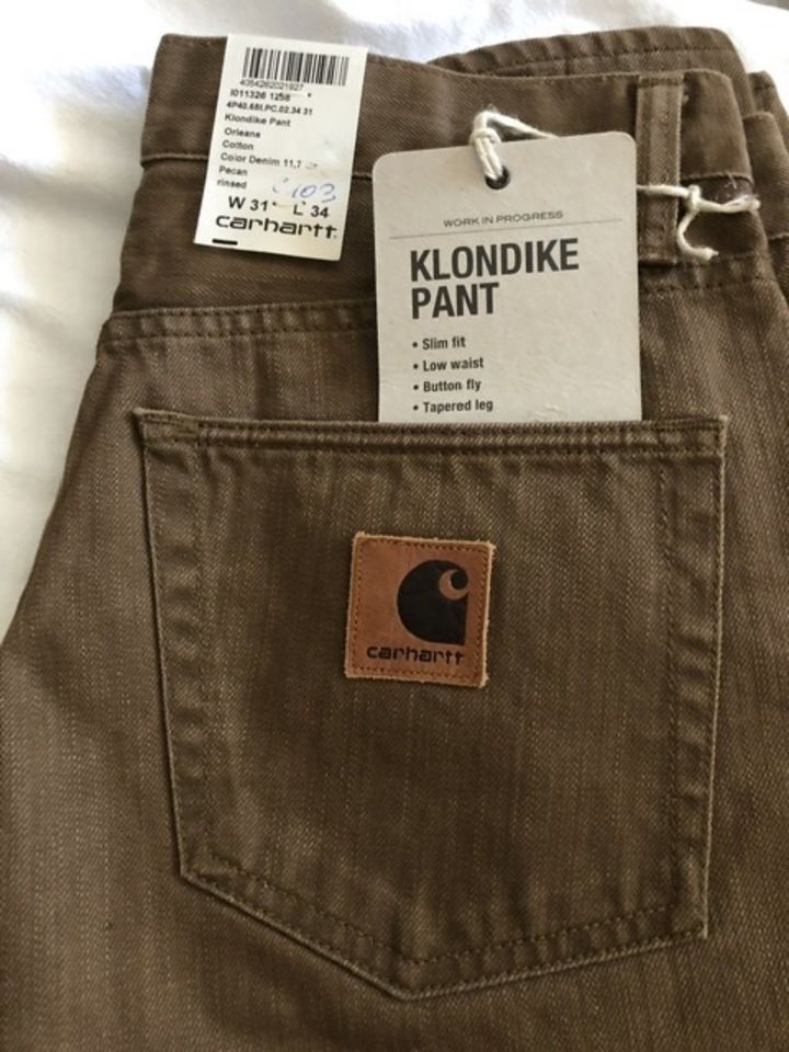 CARHARTT Jeans Hose Klondike Texas 31 34 Blau Schwarz Braun JE 75 in Berlin