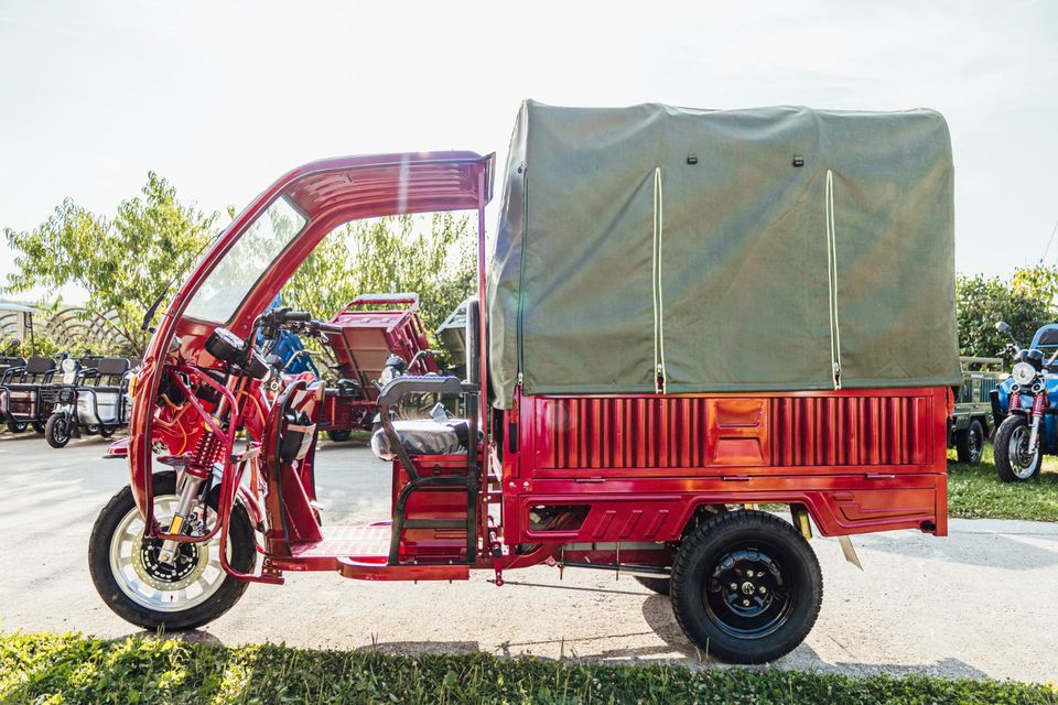 3Rad AMR Elektro Cargo mit Kabine Pritsche Kipper 400 Big Volta TUKTUK APE Lastendreirad TUCK TUCK MEGA CABIN Geco Stormborn Green Speed Lastendreirad TUK TUK Futura Runner Elektrofrosch Frosch 3 Rad in Waren (Müritz)