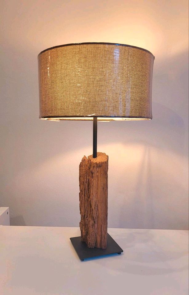 Lampe Tischlampe Stehlampe Landhaus Eiche Holz Upcycling in Pappenheim