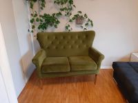 Retro Sofa Zweisitzer Couch, grüne Mikrofaser Hessen - Künzell Vorschau
