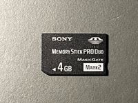 Sony Memory Stick Pro Duo Magicgate mark 2 Speicherkarte 4 GB Thüringen - Erfurt Vorschau