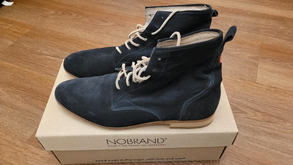 NOBRAND Boots Stiefel Wildleder blau 42 Neu in Bochum