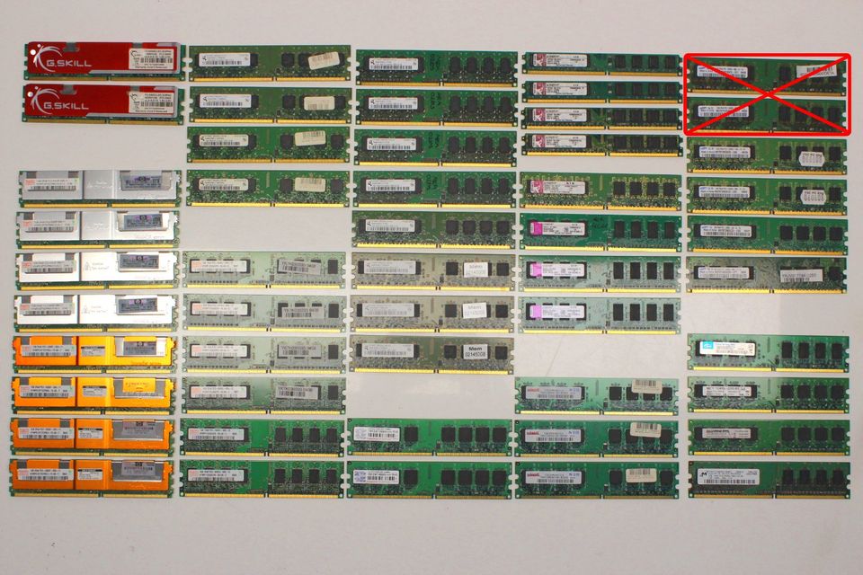 49x 1GB RAM DDR2 PC2 - SAMSUNG G.SKILL Kingston hynix takeMS in Schlüchtern